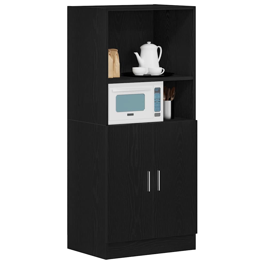 Küchenschrank Schwarz 57x41,5x131,5 cm Holzwerkstoff