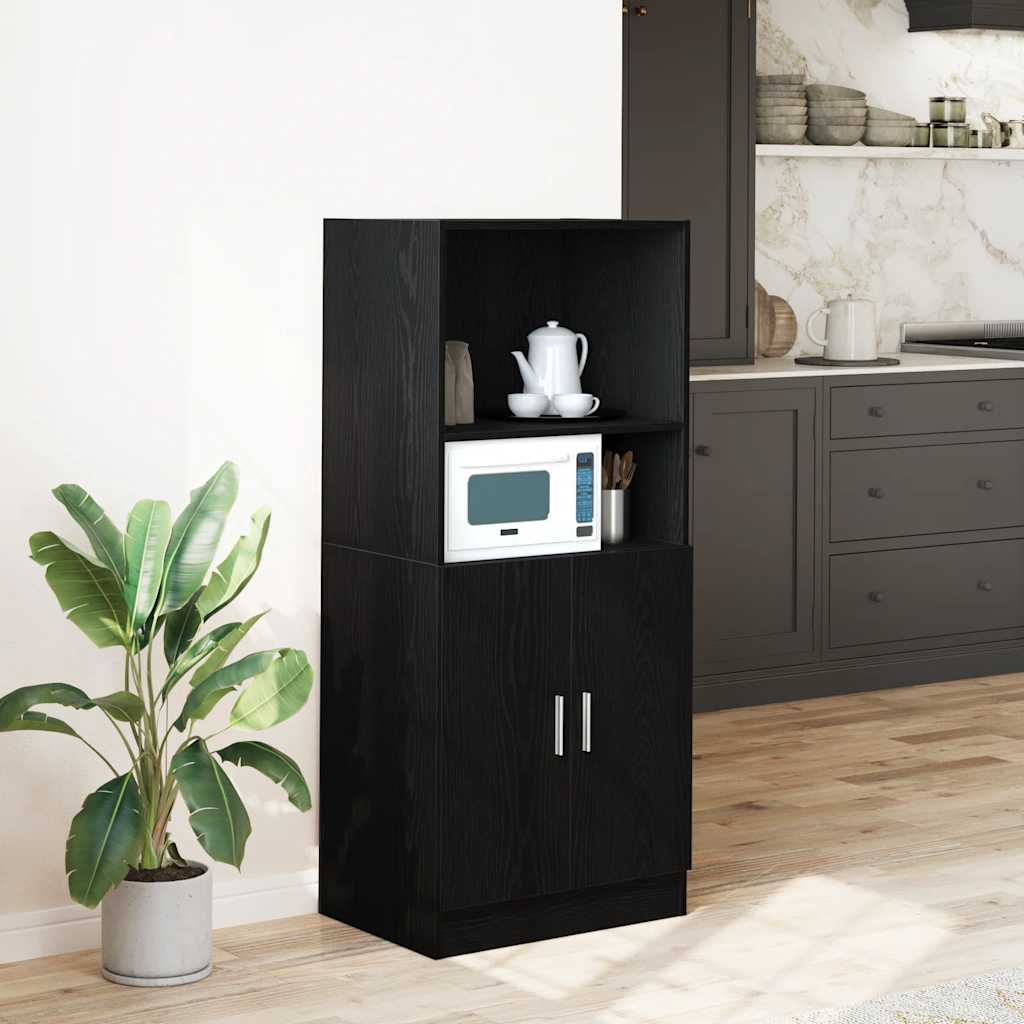Küchenschrank Schwarz 57x41,5x131,5 cm Holzwerkstoff
