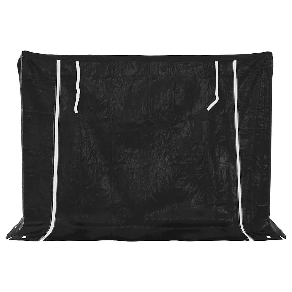 Brennholzregal mit Regenschutz 151x60,5x110,5 cm Stahl Verzinkt
