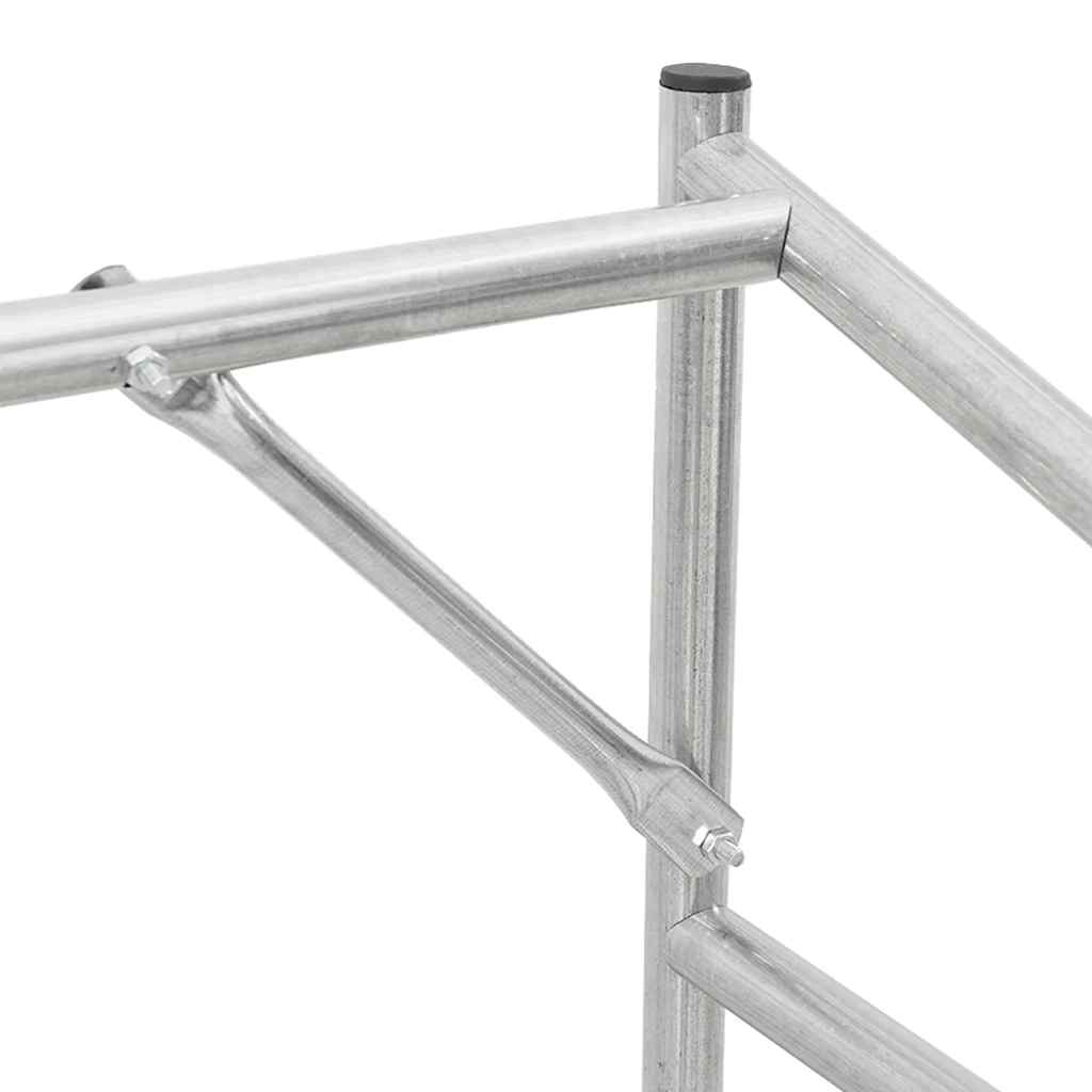 Brennholzregal mit Regenschutz 200x80x200 cm Verzinkter Stahl