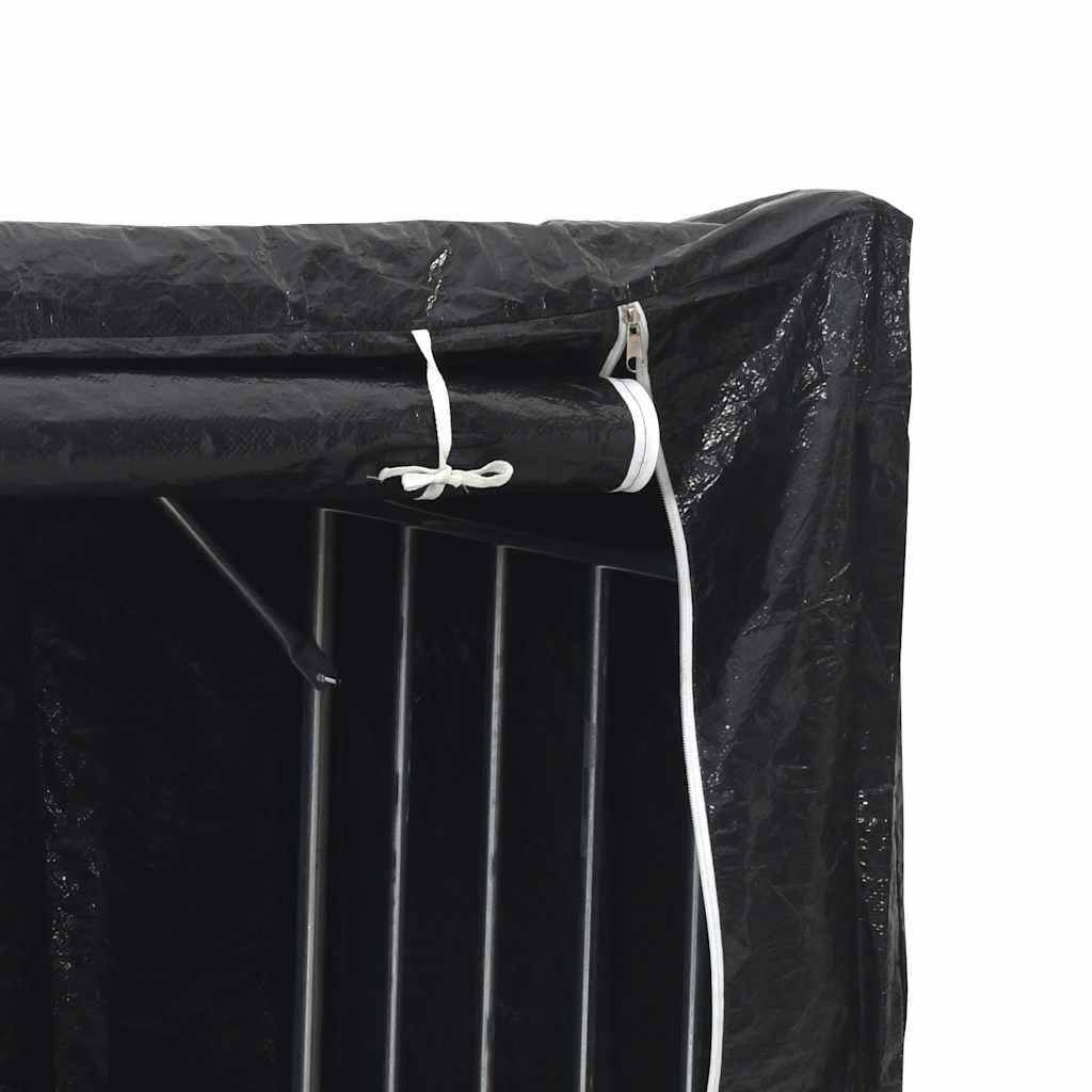 Brennholzregal mit Regenschutz 200x80x200 cm Verzinkter Stahl