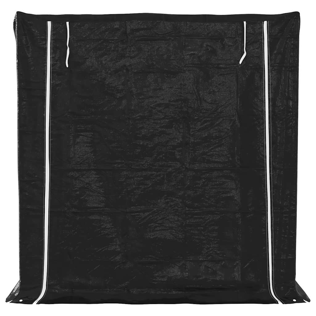 Brennholzregal mit Regenschutz 200x100x200 cm Verzinkter Stahl