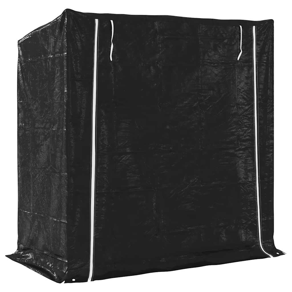 Brennholzregal mit Regenschutz 200x100x200 cm Verzinkter Stahl
