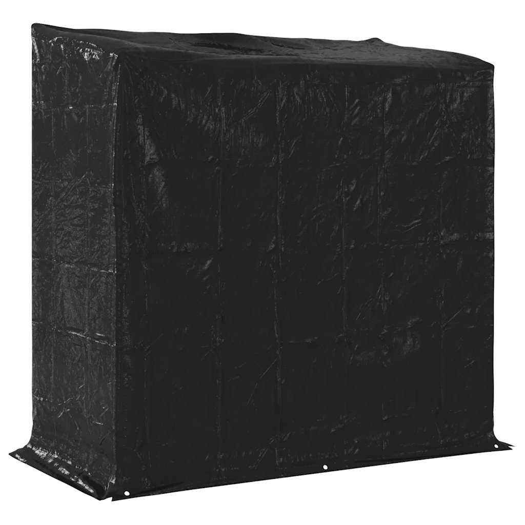 Brennholzregal mit Regenschutz 200x100x200 cm Verzinkter Stahl