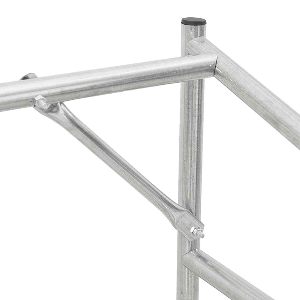 Brennholzregal mit Regenschutz 200x100x200 cm Verzinkter Stahl