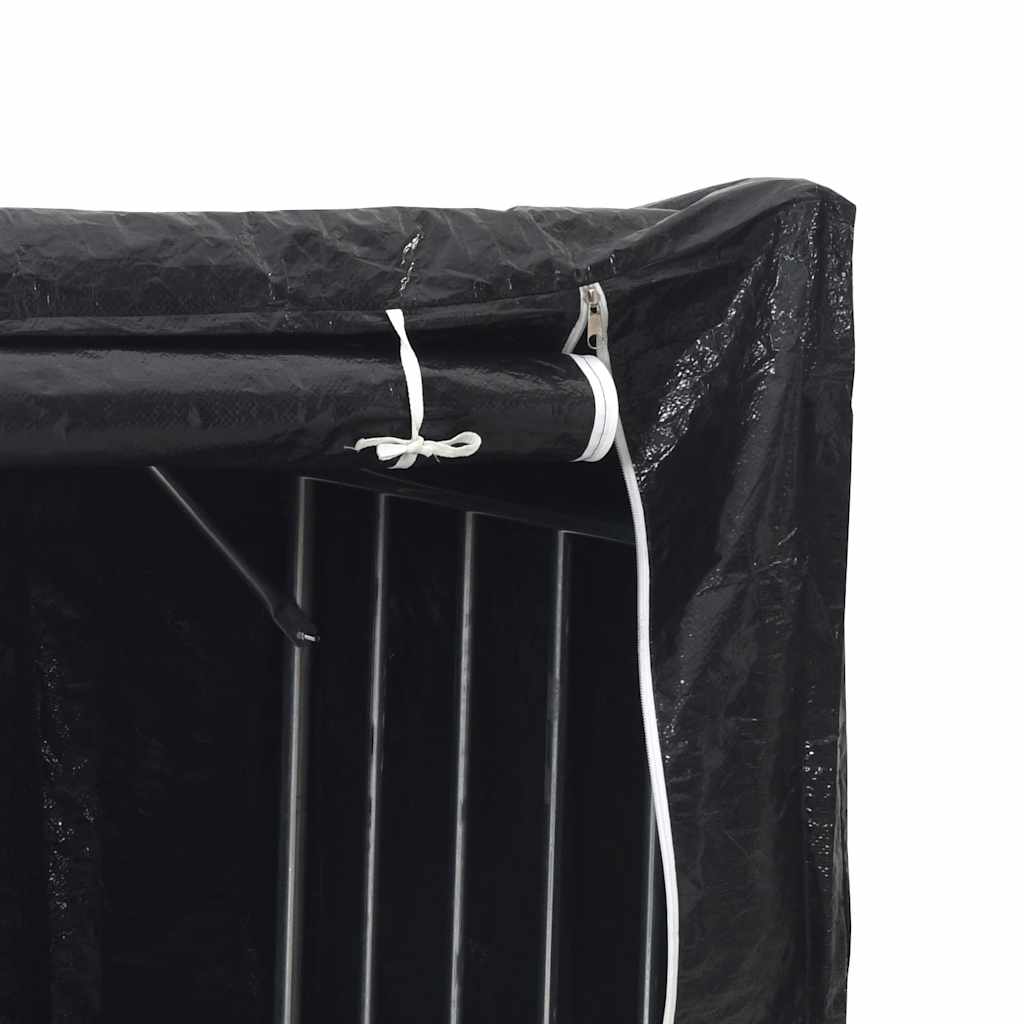 Brennholzregal mit Regenschutz 200x100x200 cm Verzinkter Stahl