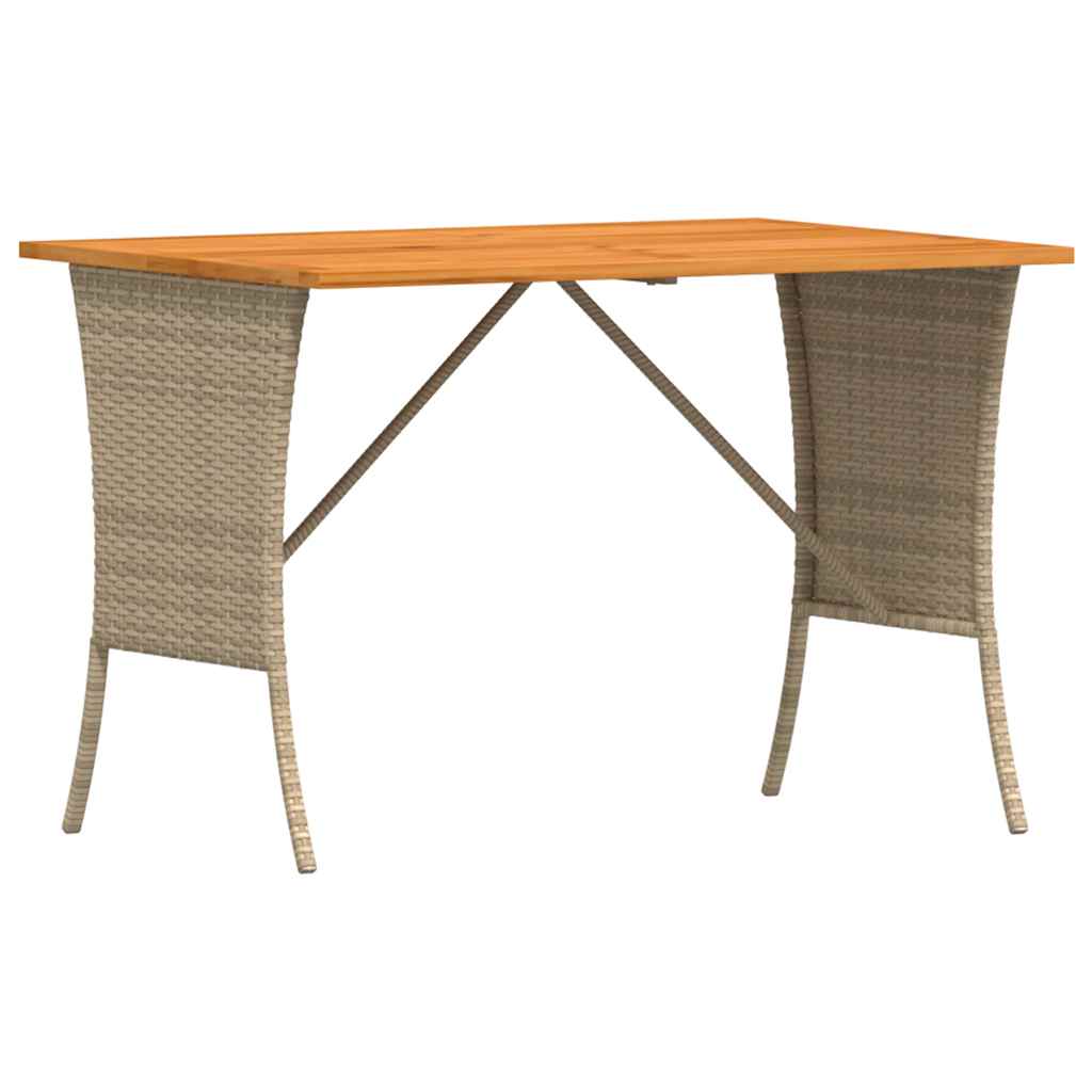 3-tlg. Garten-Essgruppe mit Kissen Beige Poly Rattan