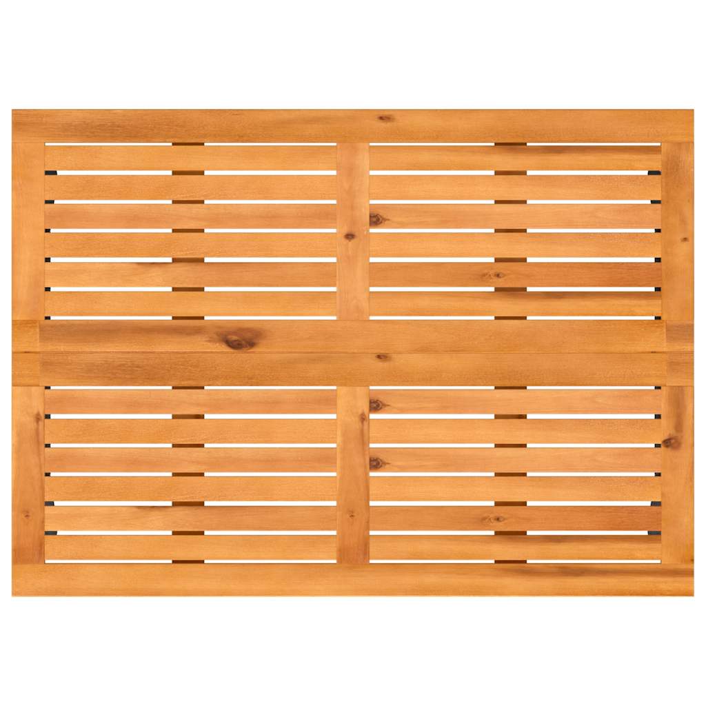 Gartentisch mit Akazienholzplatte 105x75x72 cm Poly Rattan