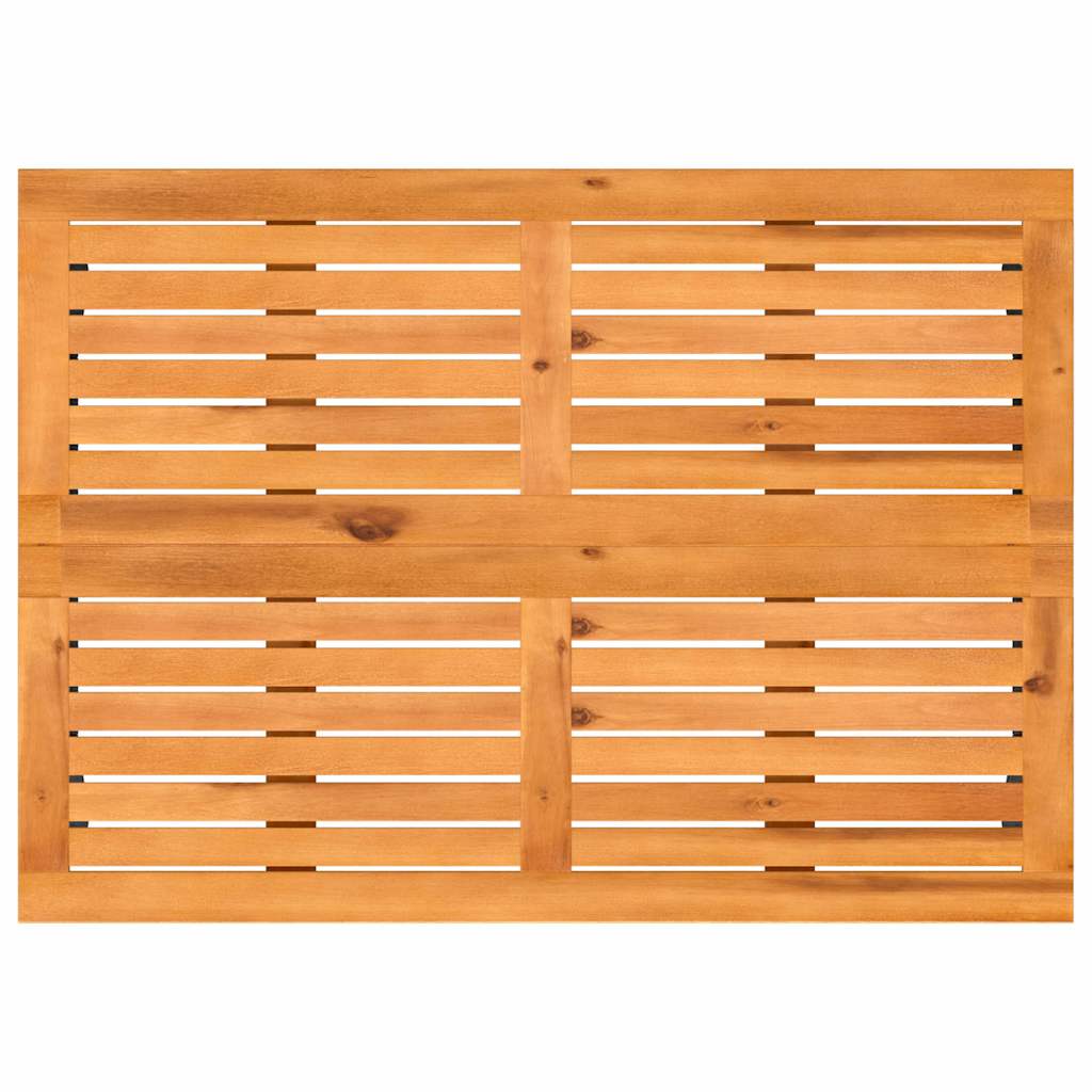 Garden table with acacia wood top beige 105x75x72cm poly rattan
