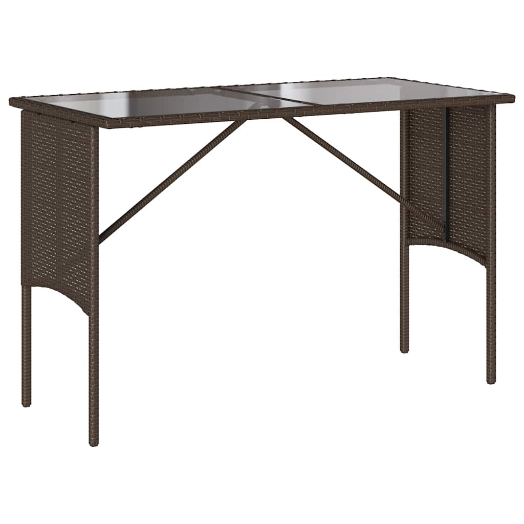 3-piece garden dining set with cushions brown poly rattan