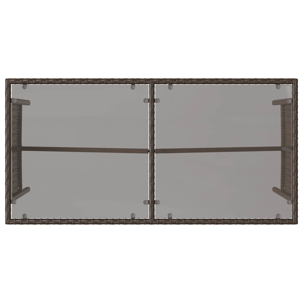 3-piece garden dining set with cushions brown poly rattan