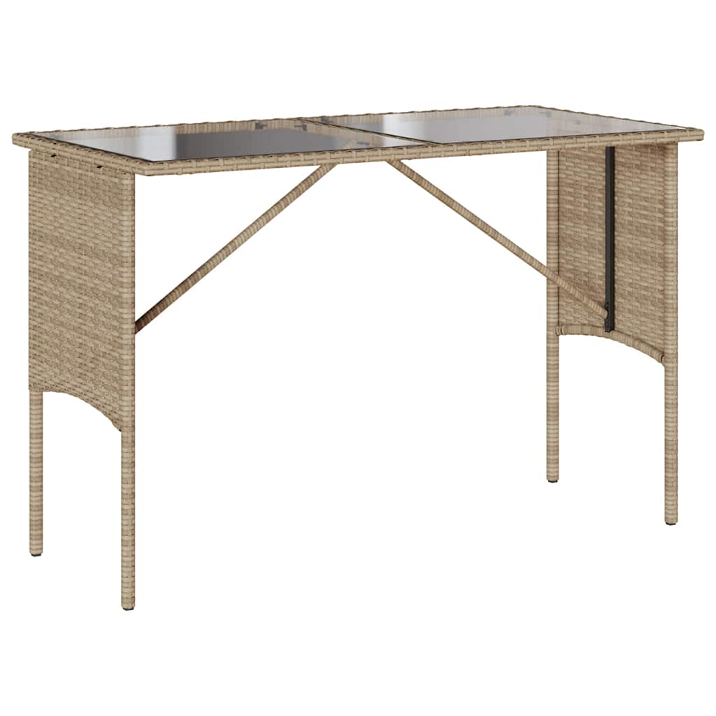 3-piece garden dining set with cushions beige poly rattan