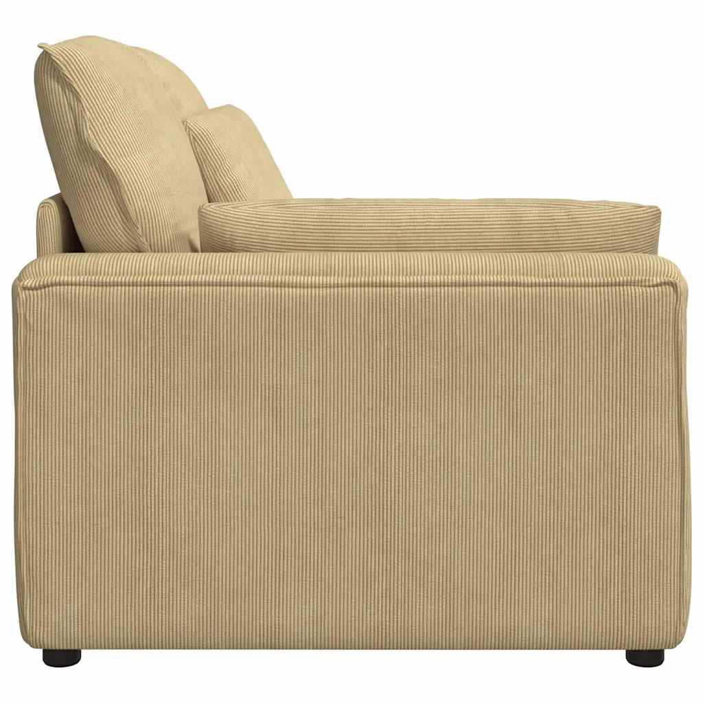 Modulares Sofa Endmodul mit Armlehne Kissen Graugrün 100cm
