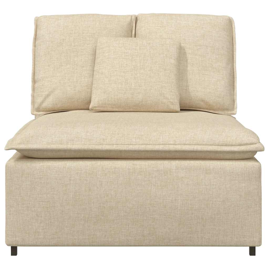 Modular sofa middle module with cushion cream 100 cm