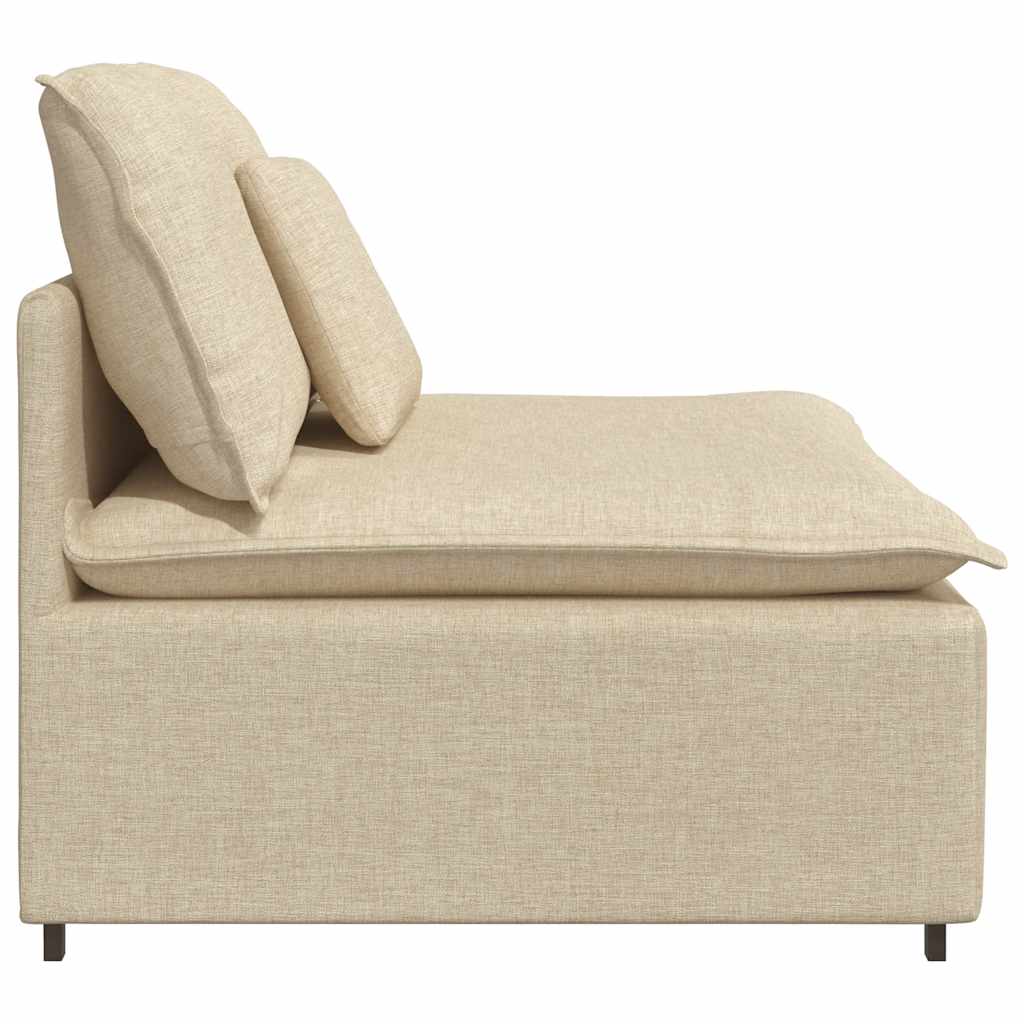 Modular sofa middle module with cushion cream 100 cm