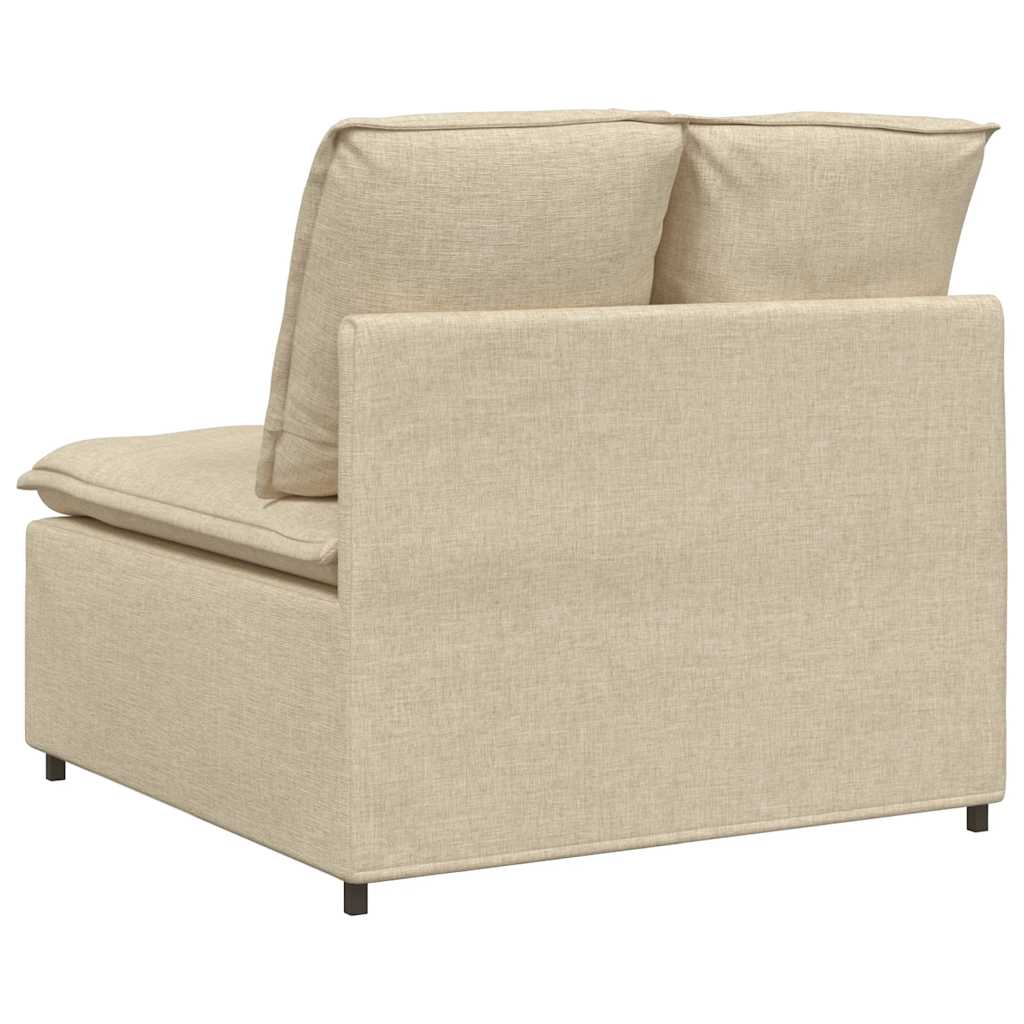 Modular sofa middle module with cushion cream 100 cm