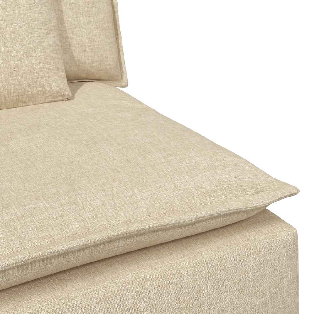 Modular sofa middle module with cushion cream 100 cm