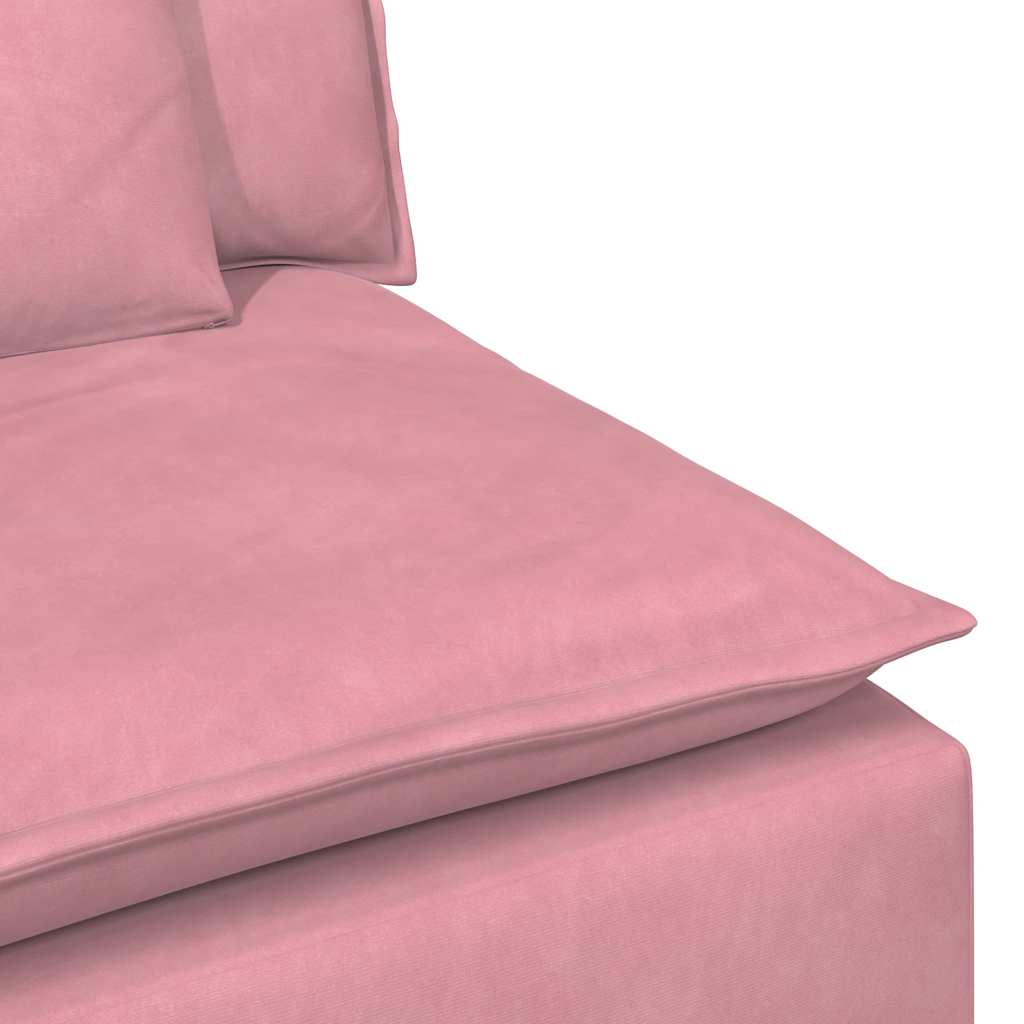 Modulares Sofa Mittelmodul mit Kissen Rosa 100 cm