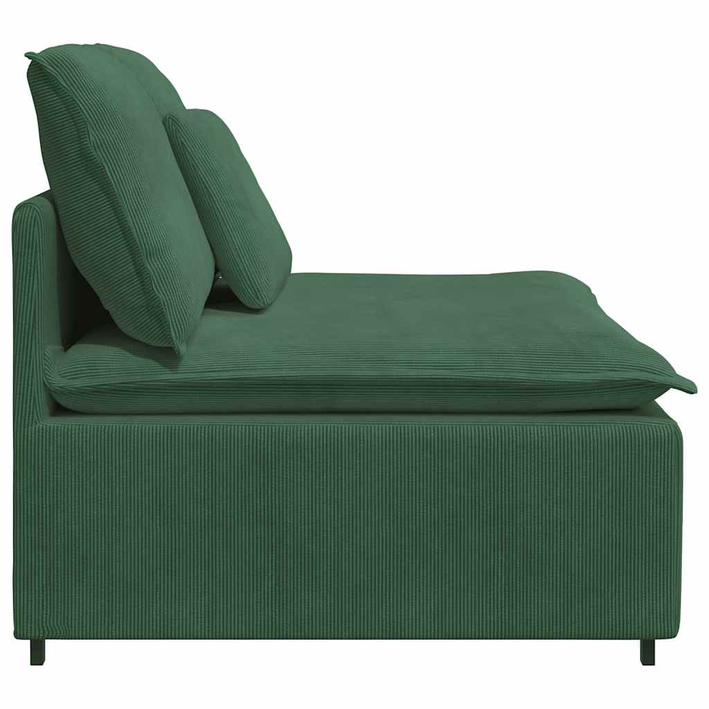 Modulares Sofa Mittelmodul mit Kissen Dunkelgrün 100 cm