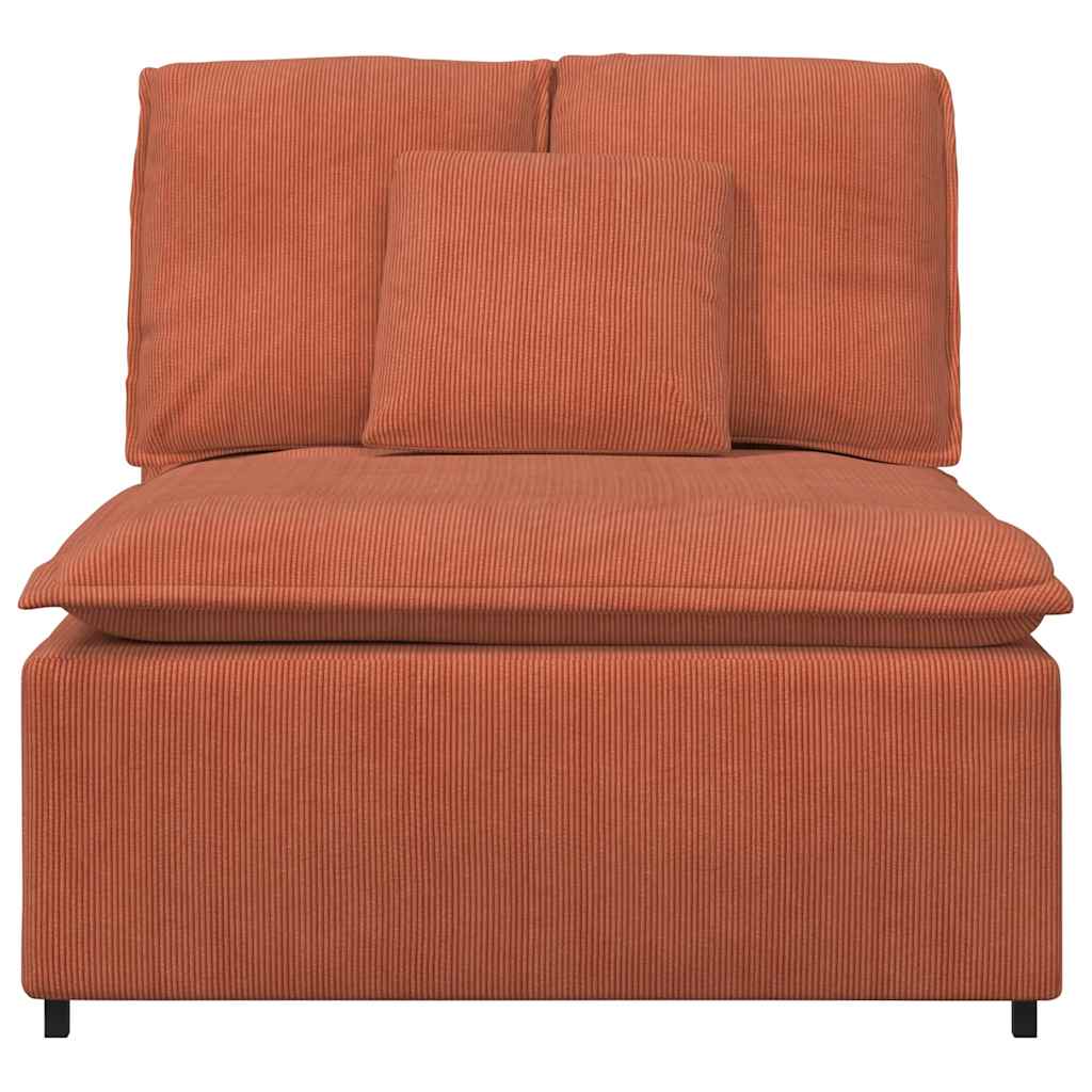 Modulares Sofa Mittelmodul mit Kissen Rot Orange 100 cm