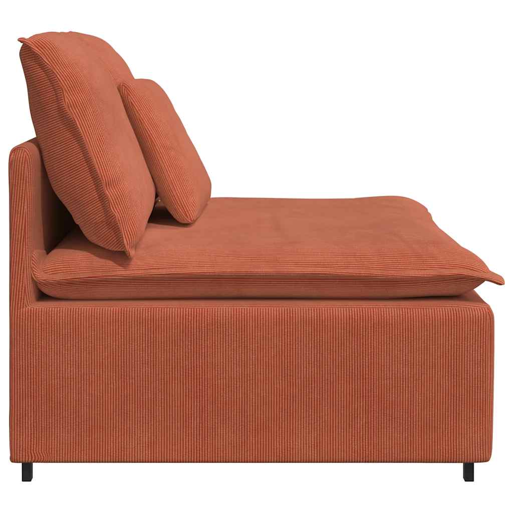 Modulares Sofa Mittelmodul mit Kissen Rot Orange 100 cm