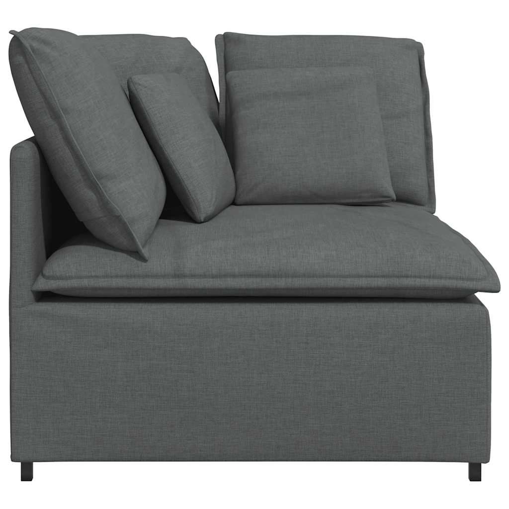 Modulares Sofa Eckmodul mit Kissen Dunkelgrau 100 cm