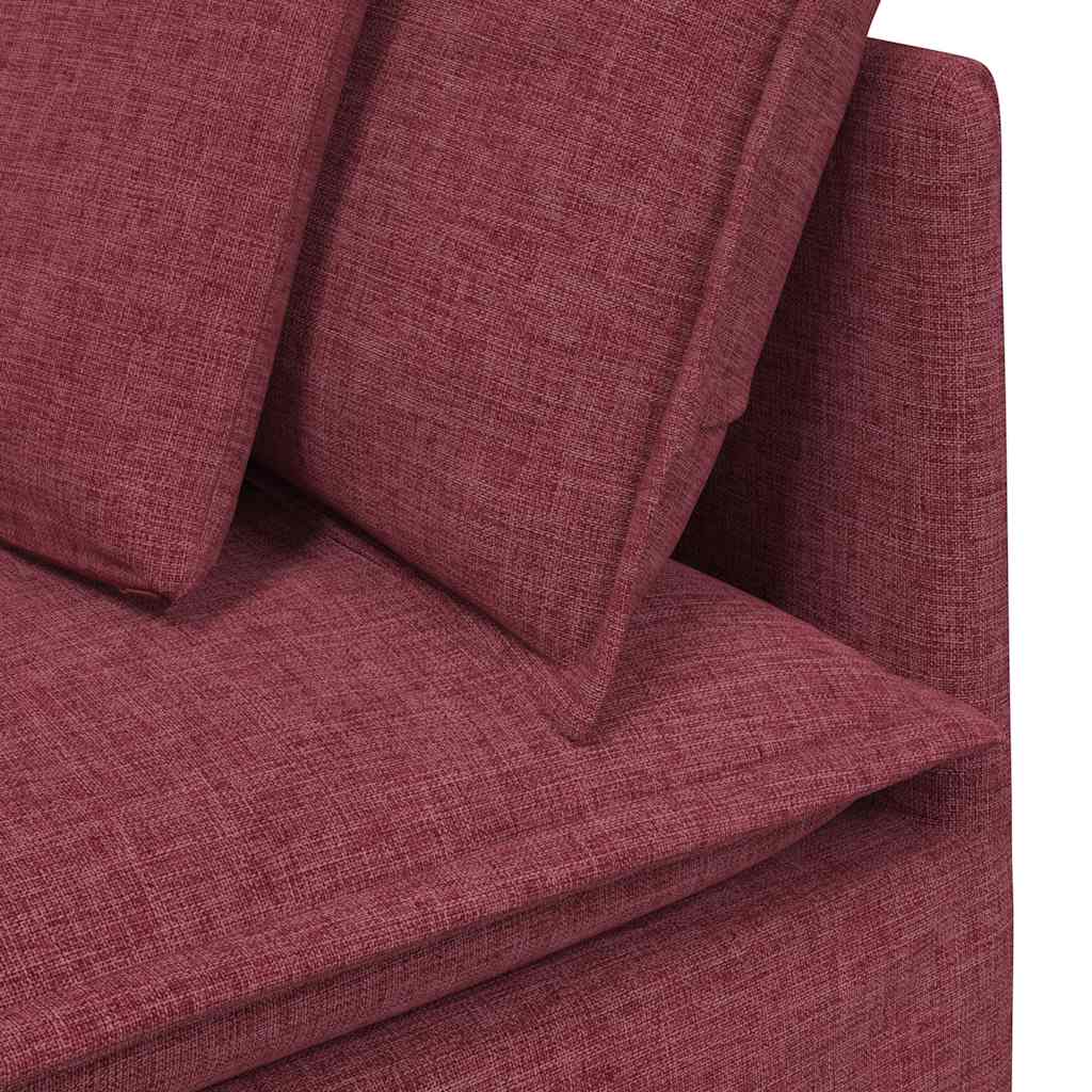 Modulares Sofa Eckmodul mit Kissen Weinrot 100 cm