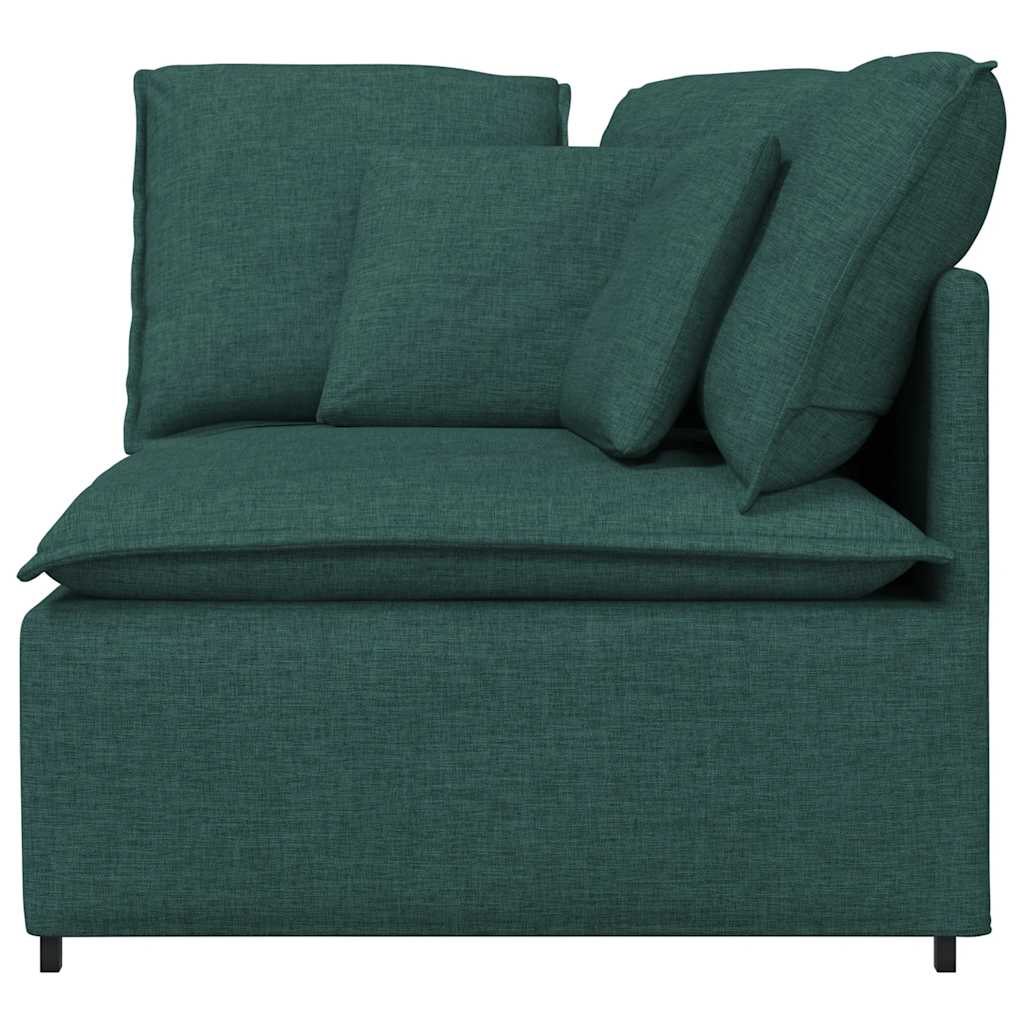 Modulares Sofa Eckmodul mit Kissen Dunkelgrün 100 cm