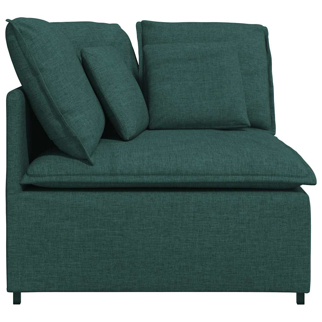Modulares Sofa Eckmodul mit Kissen Dunkelgrün 100 cm