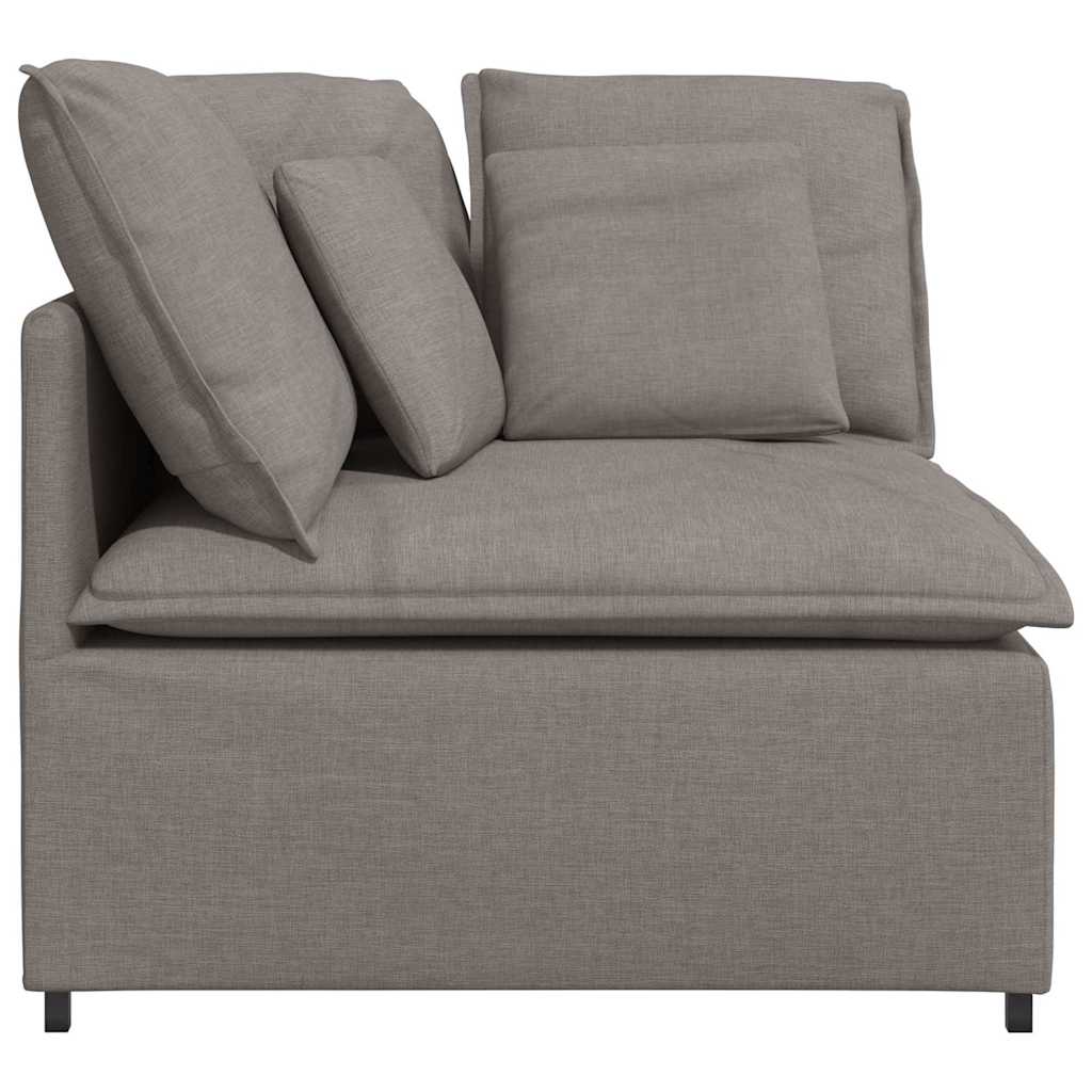 Modulares Sofa Eckmodul mit Kissen Taupe 100 cm