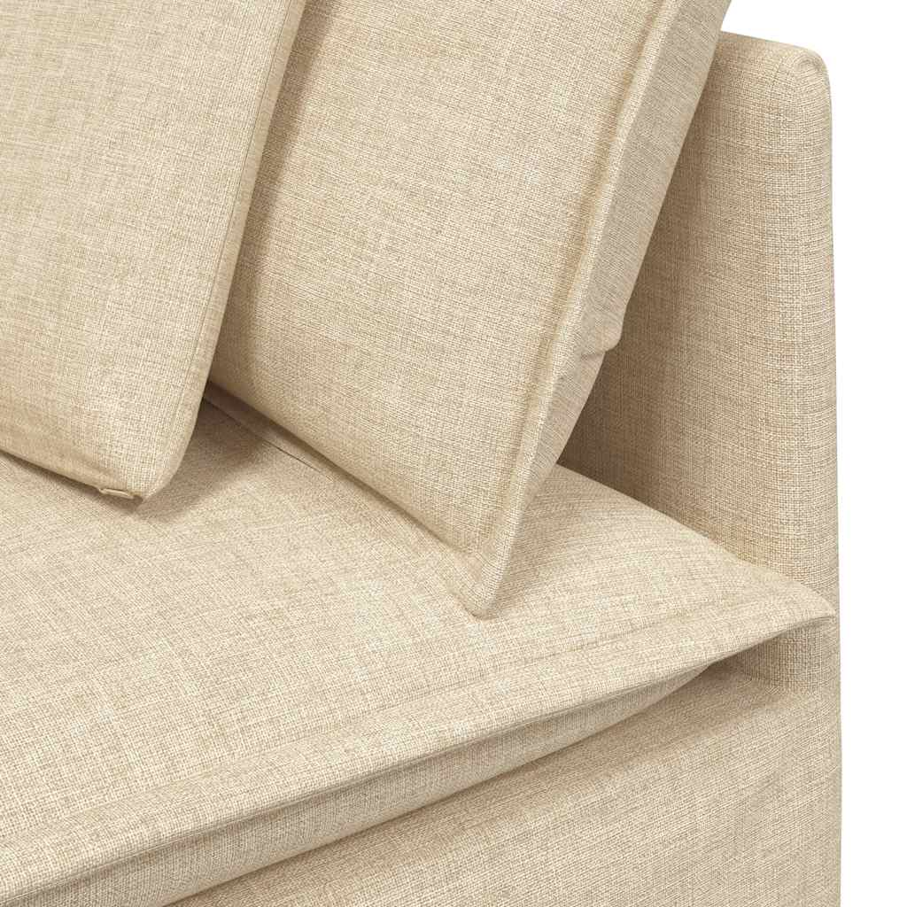 Modulares Sofa Eckmodul mit Kissen Creme 100 cm