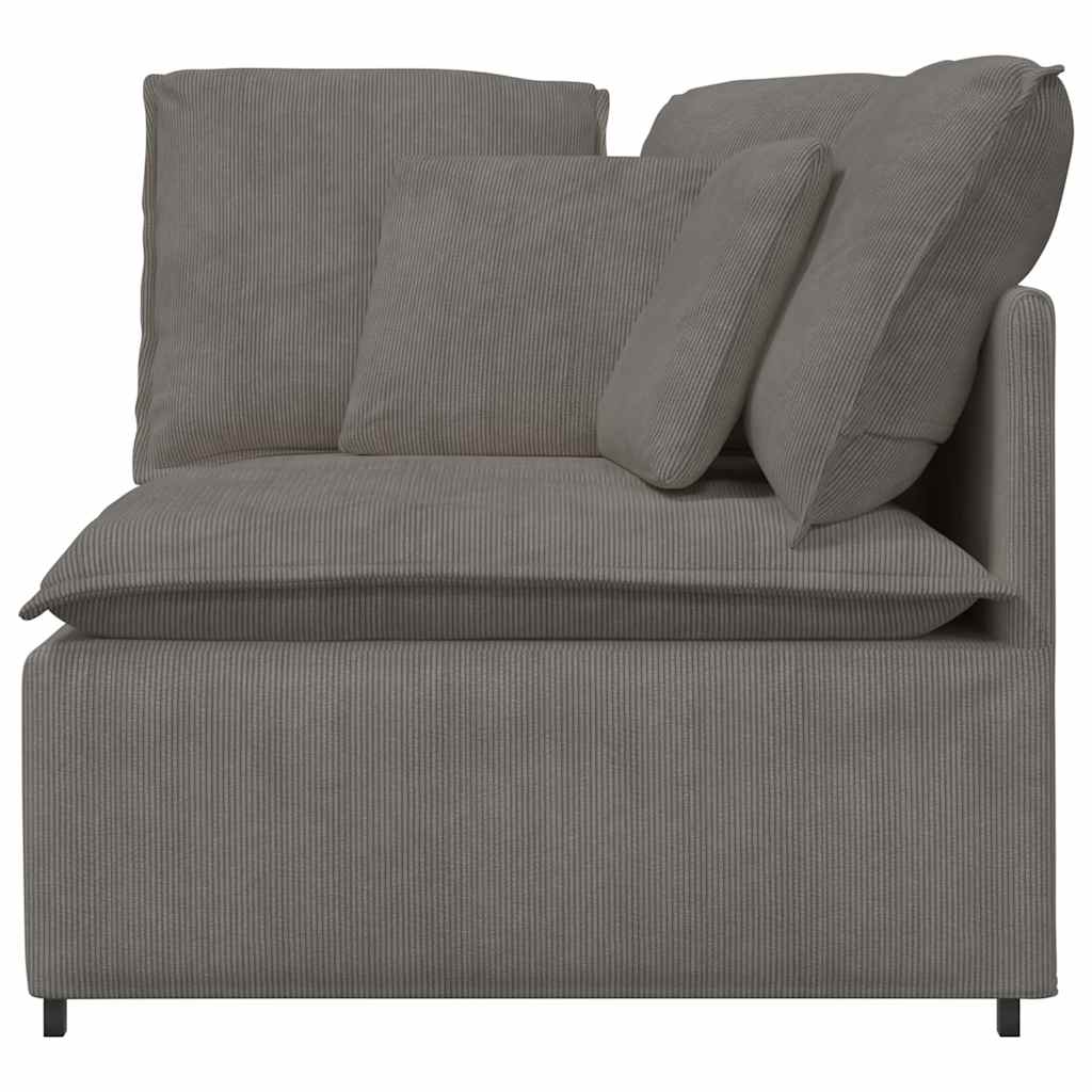 Modulares Sofa Eckmodul mit Kissen Hellgrau 100 cm