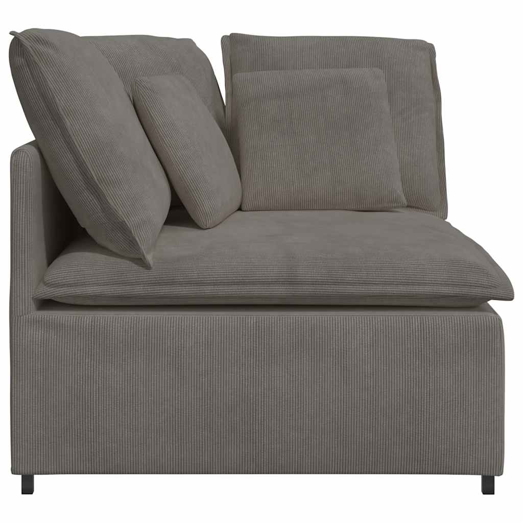 Modulares Sofa Eckmodul mit Kissen Hellgrau 100 cm