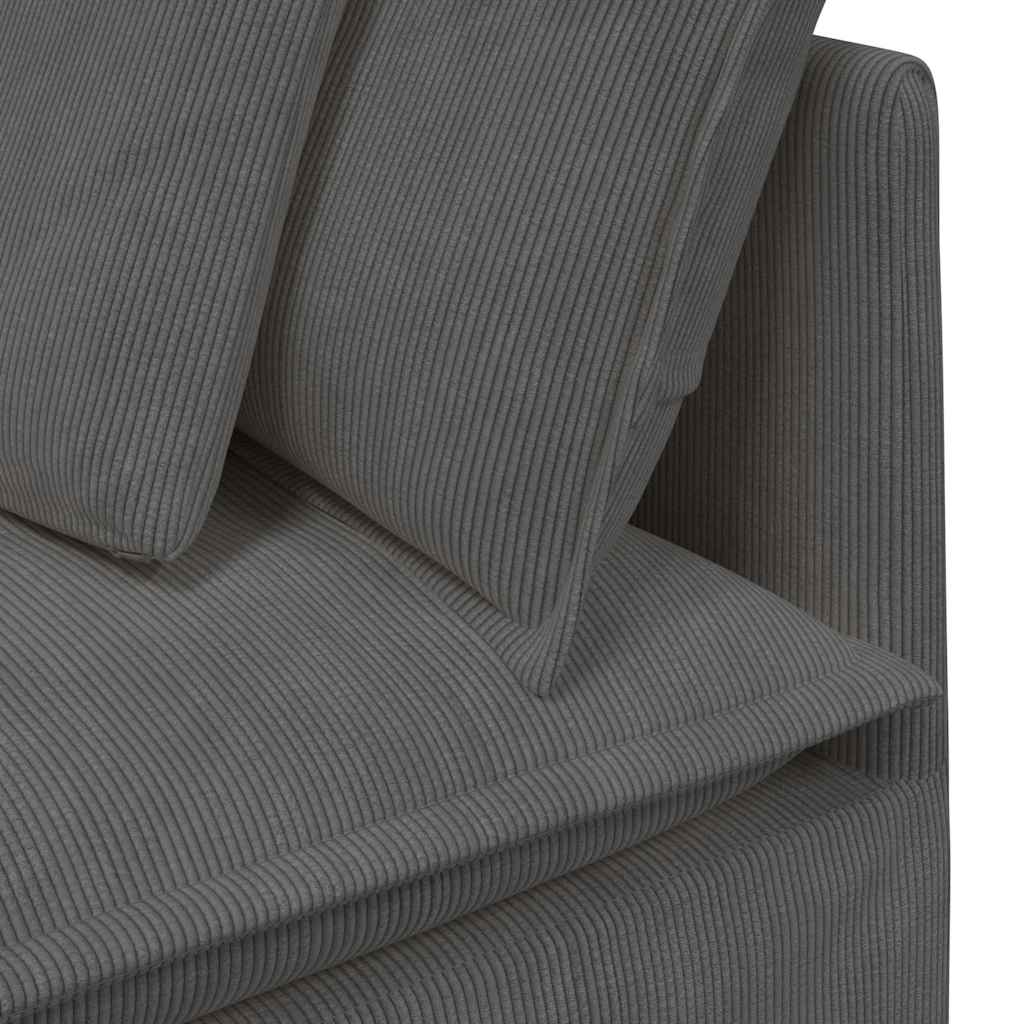 Modulares Sofa Eckmodul mit Kissen Dunkelgrau 100 cm
