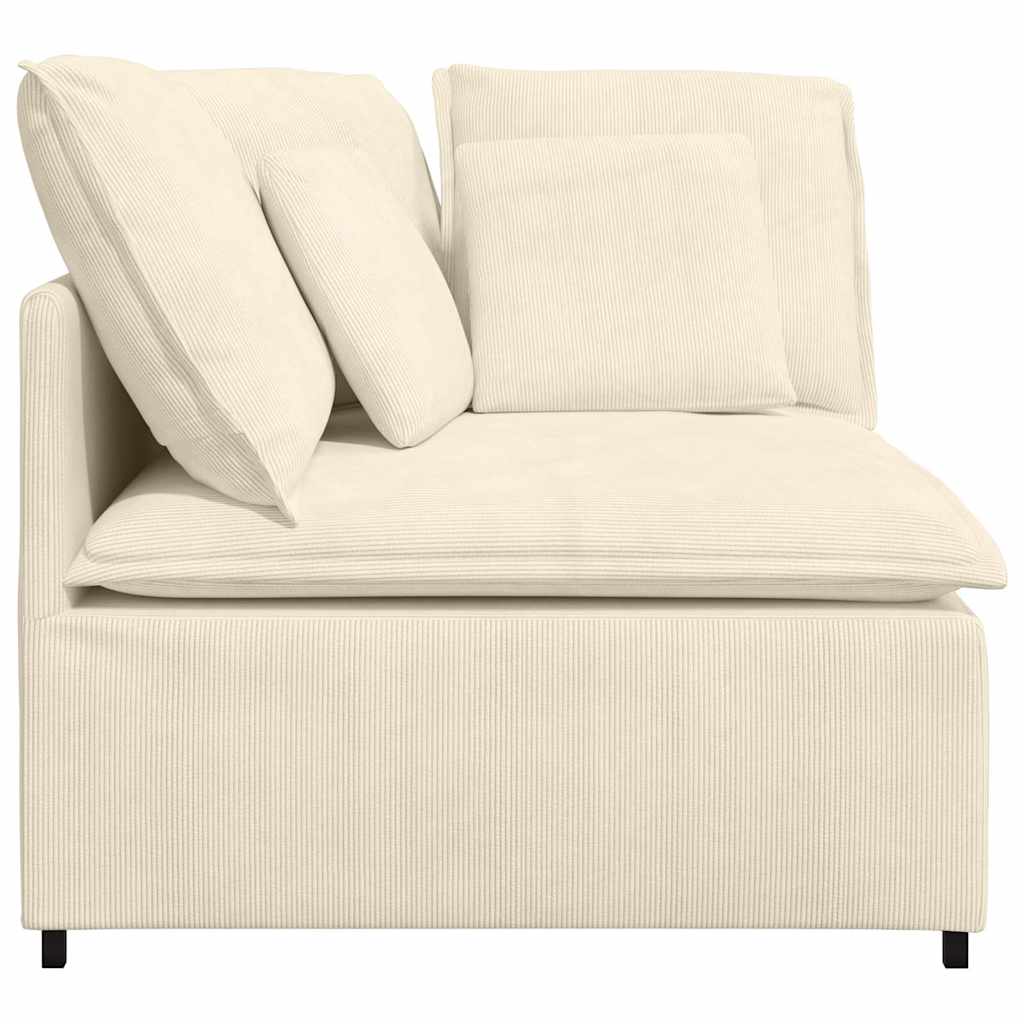 Modulares Sofa Eckmodul mit Kissen Creme 100 cm