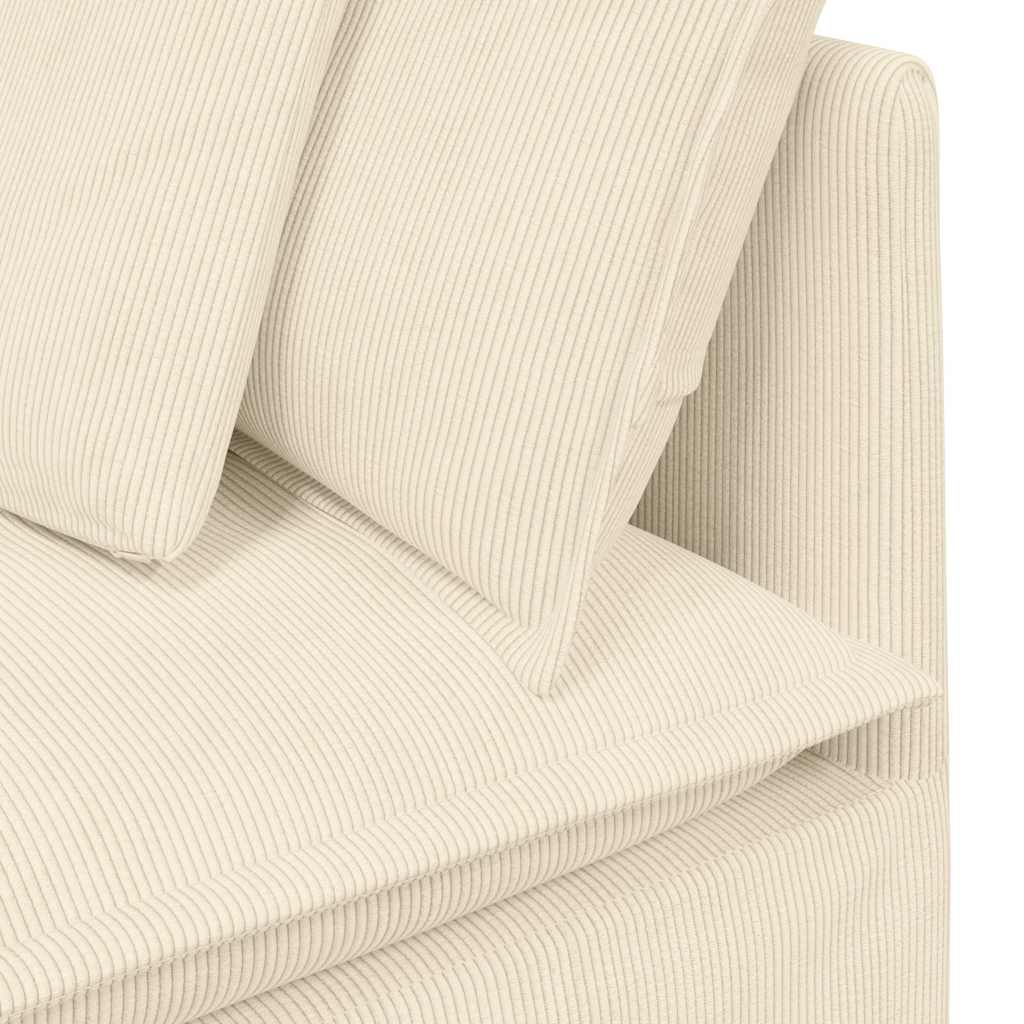 Modulares Sofa Eckmodul mit Kissen Creme 100 cm