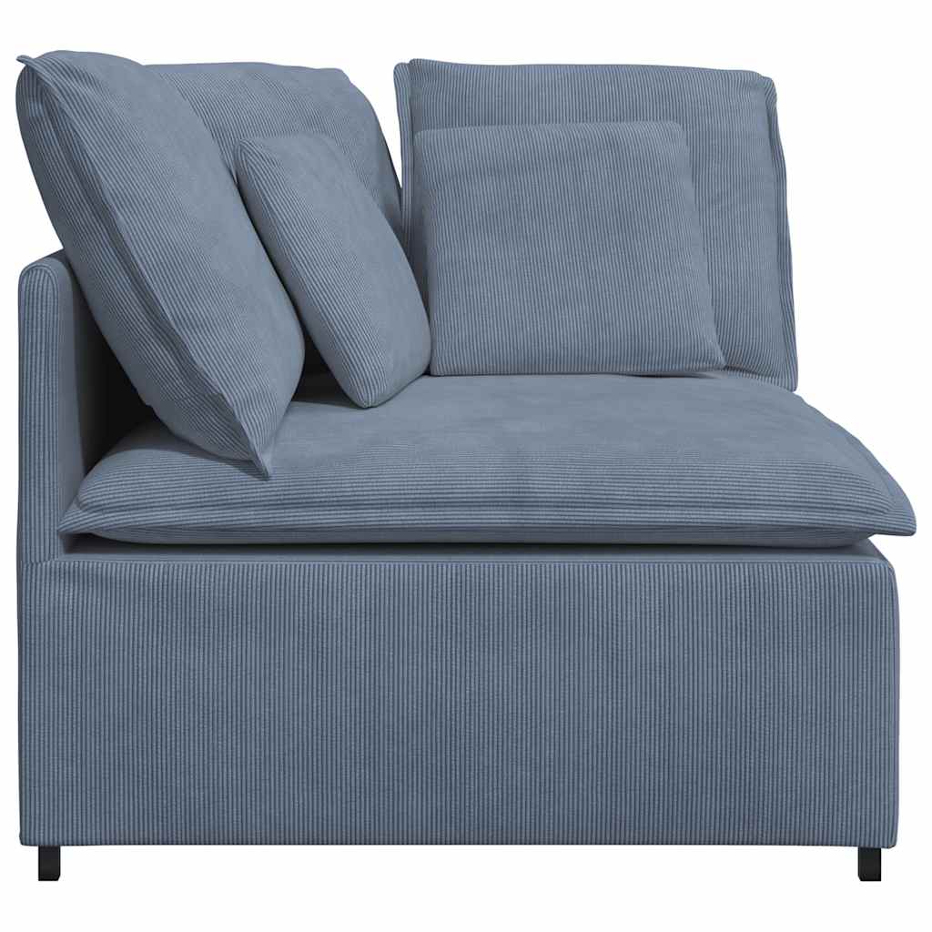 Modulares Sofa Eckmodul mit Kissen Blau 100 cm