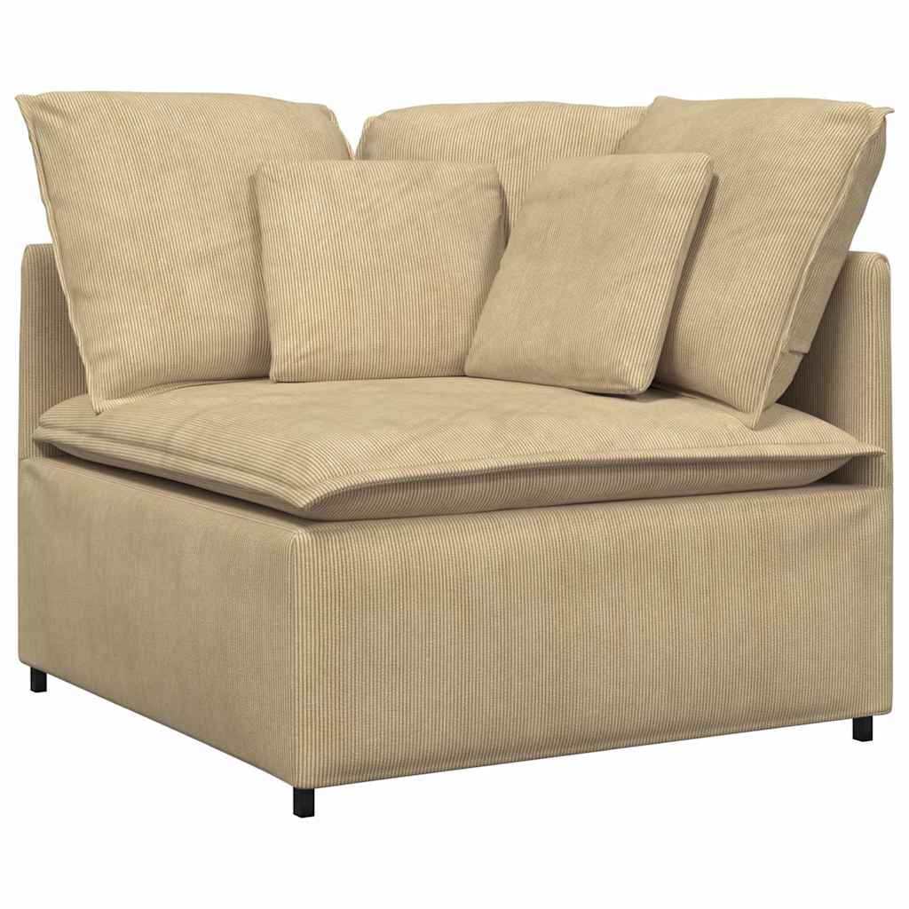 Modulares Sofa Eckmodul mit Kissen Graugrün 100 cm