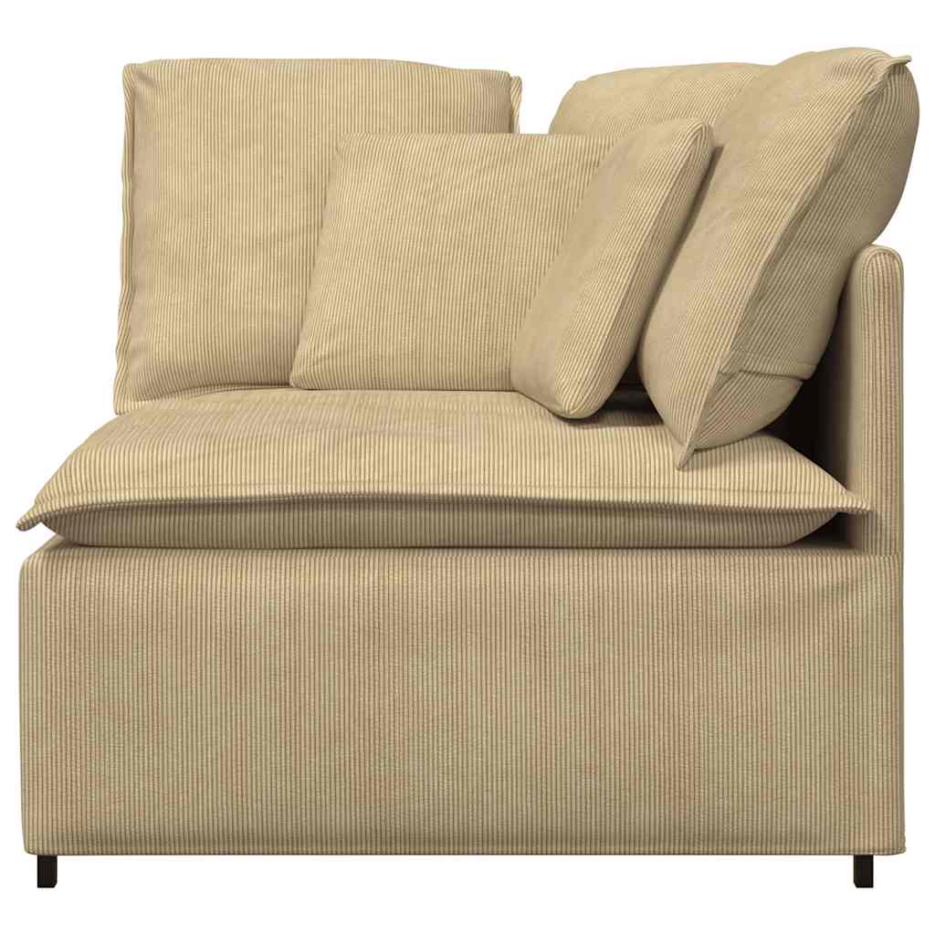 Modulares Sofa Eckmodul mit Kissen Graugrün 100 cm