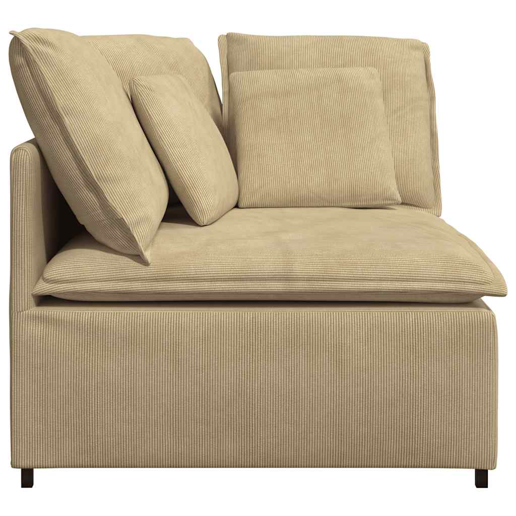 Modulares Sofa Eckmodul mit Kissen Graugrün 100 cm