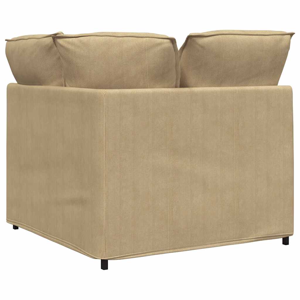 Modulares Sofa Eckmodul mit Kissen Graugrün 100 cm