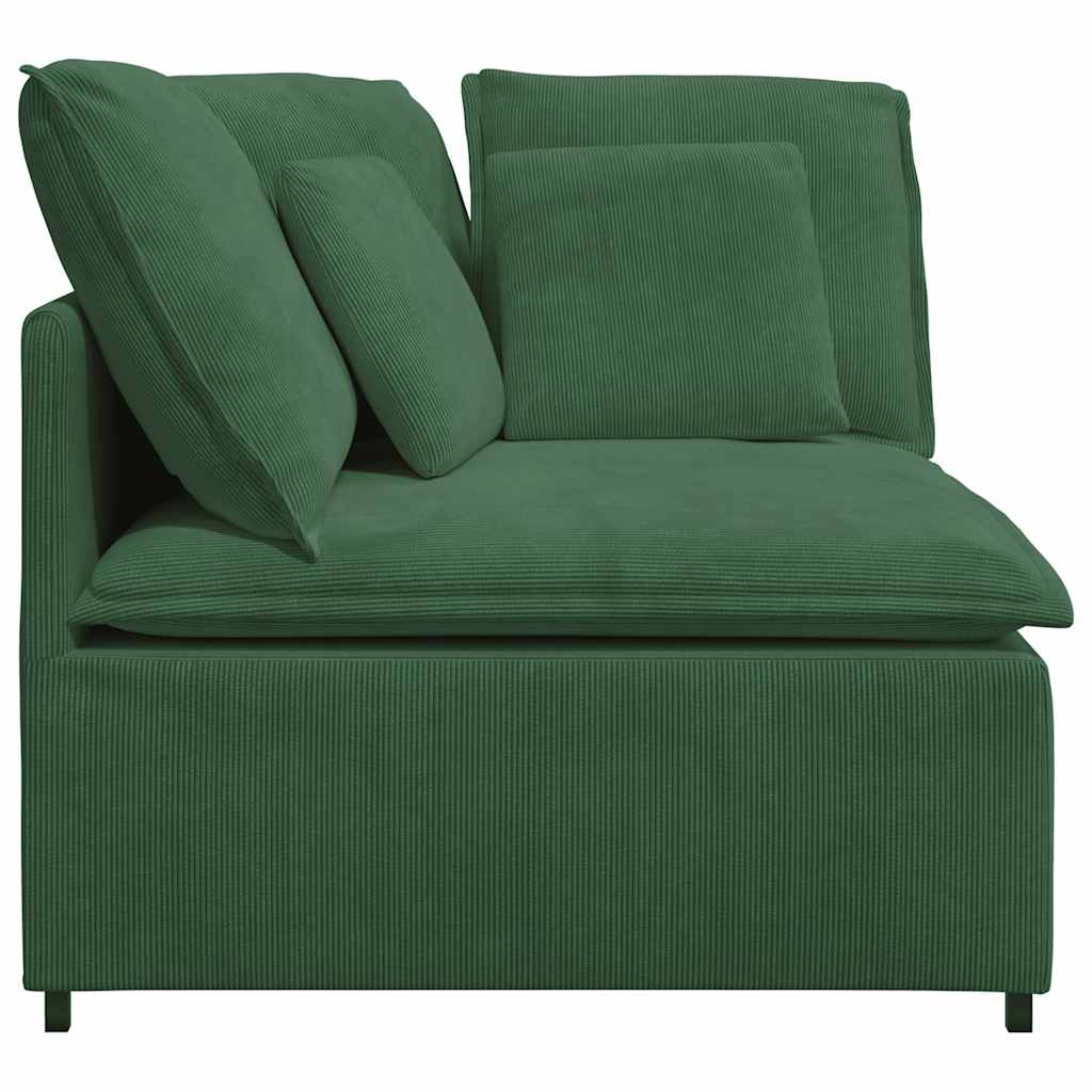 Modulares Sofa Eckmodul mit Kissen Dunkelgrün 100 cm