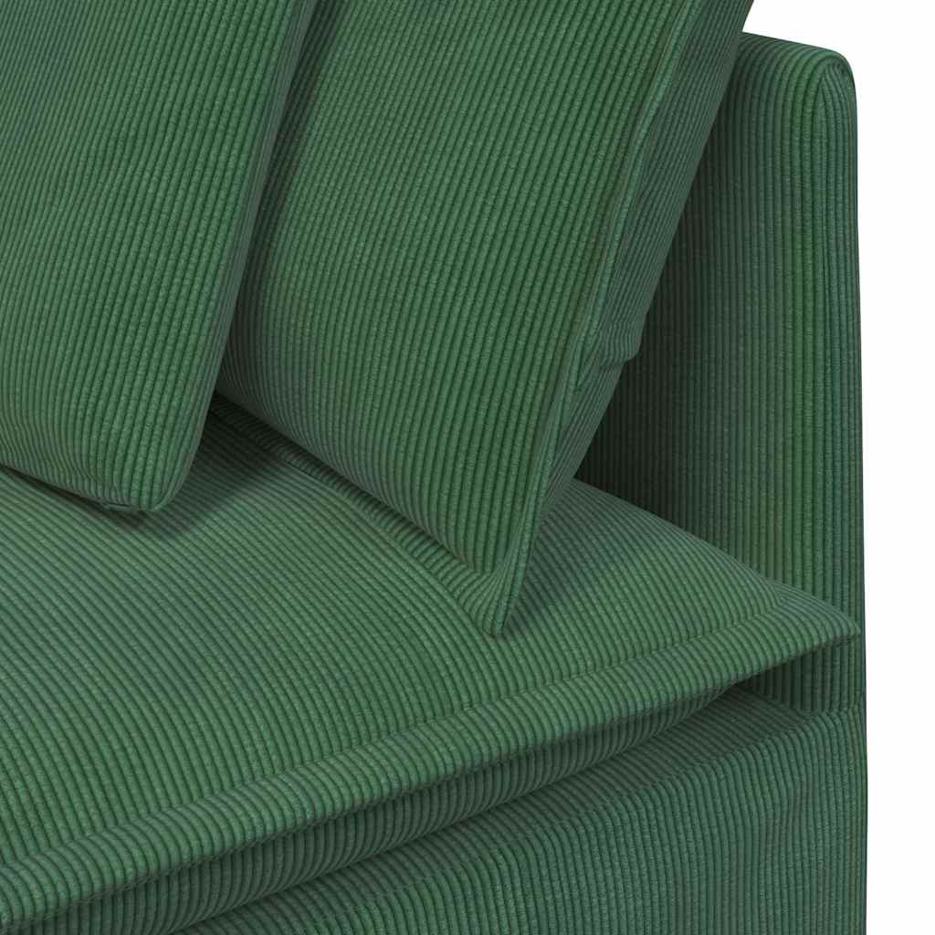 Modulares Sofa Eckmodul mit Kissen Dunkelgrün 100 cm