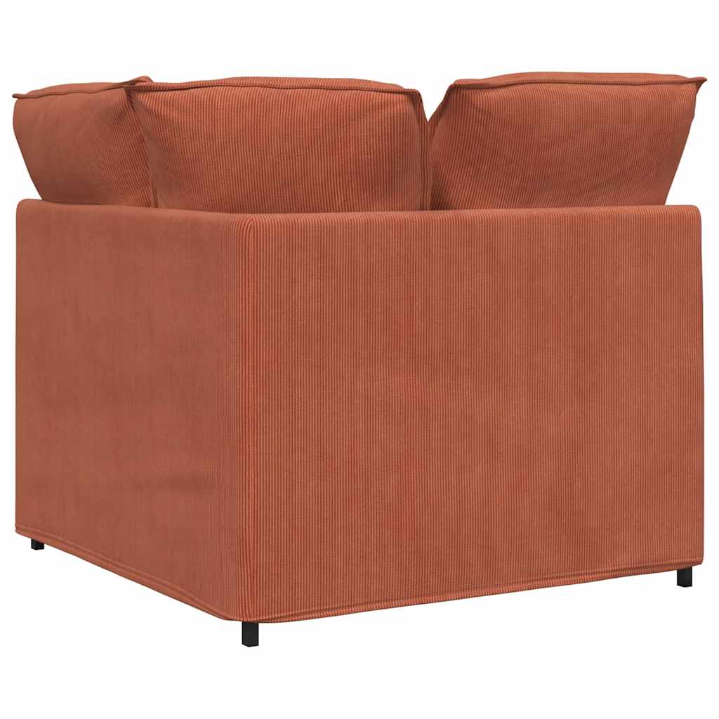 Modulares Sofa Eckmodul mit Kissen Rot Orange 100 cm