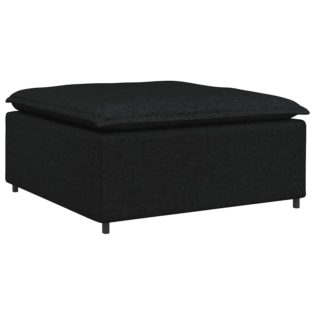 Modulares Sofa-Fußhocker-Modul Schwarz 100 x 100 x 48 cm