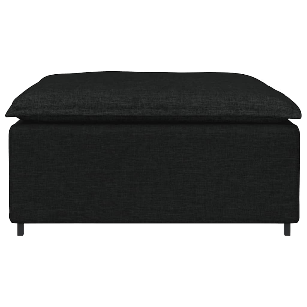 Modulares Sofa-Fußhocker-Modul Schwarz 100 x 100 x 48 cm