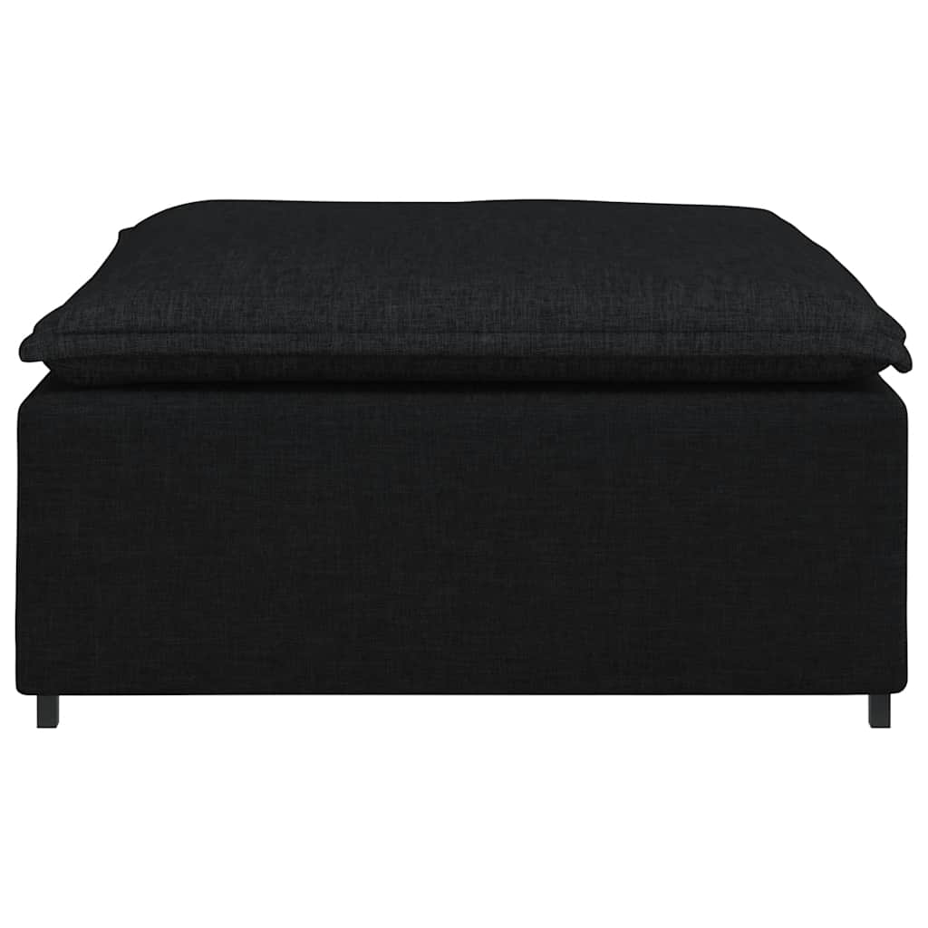 Modulares Sofa-Fußhocker-Modul Schwarz 100 x 100 x 48 cm