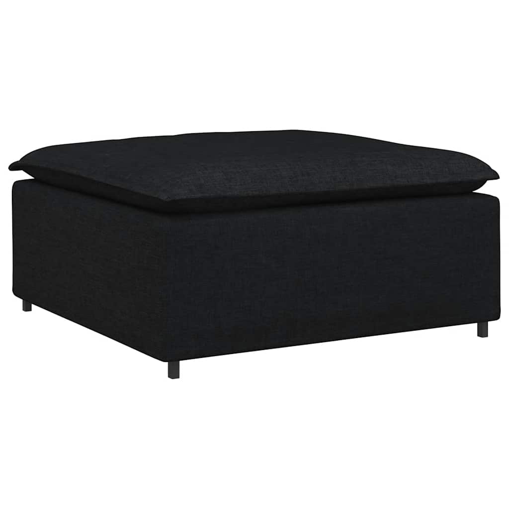Modulares Sofa-Fußhocker-Modul Schwarz 100 x 100 x 48 cm