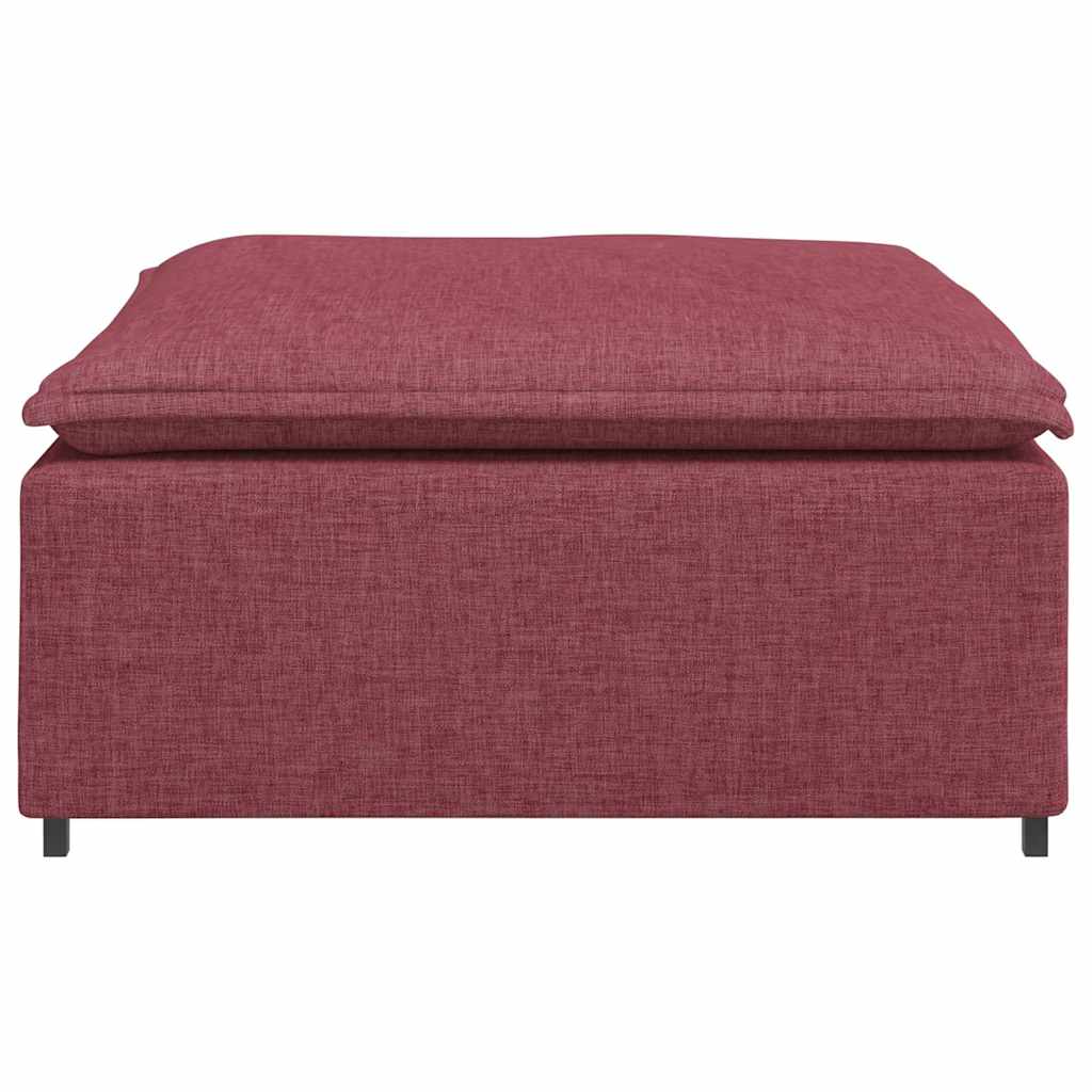 Modulares Sofa-Fußhocker-Modul Weinrot 100x100x48 cm