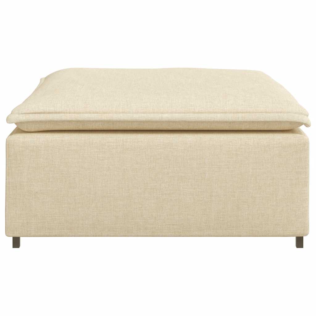 Modulares Sofa-Fußhocker-Modul Creme 100x100x48 cm